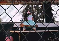 Jaylainc Twerks Big Ass in Baseball Costume