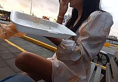 nice afternoon picking up a hot girl for a public invite home