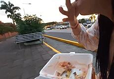 nice afternoon picking up a hot girl for a public invite home