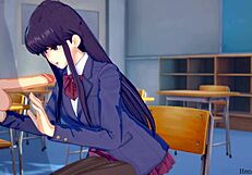 Is Komi really having sex in the college classroom