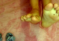 i fix my feet and give them a rich massage