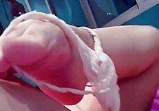 Colored Blowjob With Feet And Cum!