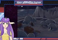 Avatar milf blowjob fun with squirting and facial!