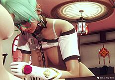 In a quiet room, the Japanese girl receives a sensual massage that turns into masturbation.