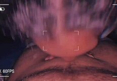 Intense blowjob from couple leads to cumshot