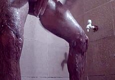 Mexican Woman Masturbates Outdoors In Shower