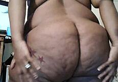 63-inch huge booty on this black mature ebony goddess shakes hard