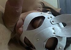 Brother's Reward: Mexican Schoolgirl Blowjobs Behind Mask
