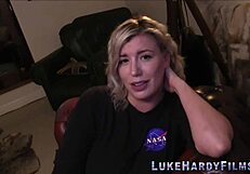 watch this blonde titfuck luke hardy's monster cock?