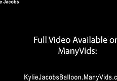 kylie jacobs grinds in leggings, popping balloons