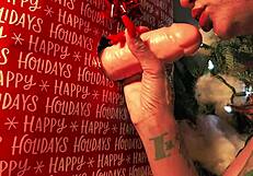 Is this redhead's big tits Christmas gift worth sucking and spitting on?
