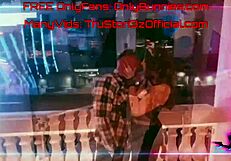 Four Gorgeous Sluts Surrounding a Big Cock