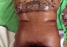 What does Hazelnutxxx do with her oiled ebony body?