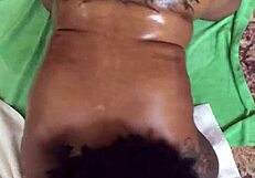 What does Hazelnutxxx do with her oiled ebony body?