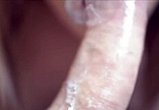 Blonde Swallows Cum After Blowjob
