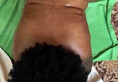 What does Hazelnutxxx do with her oiled ebony body?