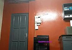 Ebony friend masturbates big tits and ass