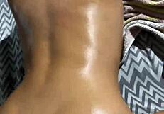 lunch break interracial backshots with oiled up babe