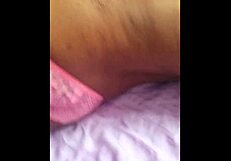 ebony woman caresses pussy