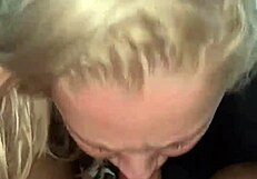 subtle cumshot inside her pussy after intense blowjob and sex