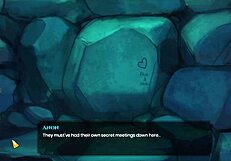 On the country ranch, the redhead anime girl faces a monster cock in this hentai game legend