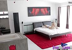 blonde teen takes a messy facial in pov amateur clip