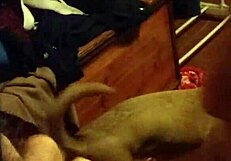 cheating gf blows her shaved pussy and tight ass