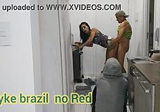 i invited the cute housekeeper for cleaning but she sucked my cock hard in the kitchen