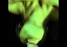 Tranny Performs Upside Down Deepthroat on Boyfriend's Cock