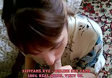 Cum in cute girlfriend's mouth