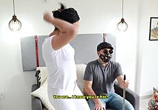 Blind Man Fucks Caretaker Whore And Electrician In Cuckold Scene. Latina Teen Ass Involved.