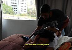 Blind Man Fucks Caretaker Whore And Electrician In Cuckold Scene. Latina Teen Ass Involved.
