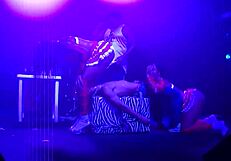 latina brunette outdoor fun in funk style