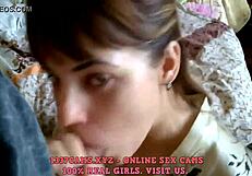 Cum in cute girlfriend's mouth