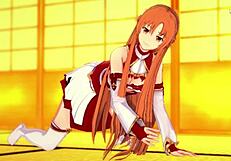Asuna anime handjob and jerk off instructions to watch