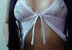 Latina Teen Alone At Home