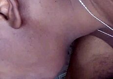 ebony bonnet, suck that cock hard from the side!