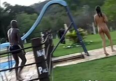 Interracial Pussy Fucking: Teasing and Sucking