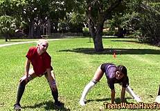 Hey, wanna see how these teens got facialized at the party?