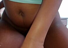 Surprise encounter with a beautiful ebony woman riding in POV with playful slaps - Jhodez1