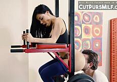 canela skin's wild gym fuck