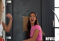 Is this my first time with petite lesbians amirah and ivi?