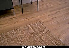 Stepbrother Licks Stepsister's Pussy in Sneaky Encounter