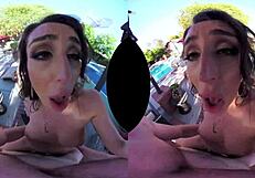 Vrhush christina cinn gets fucked in pov outdoors, swallowing cumshot on bikini boobs