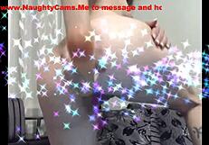 Horny teen masturbates with anal dildo