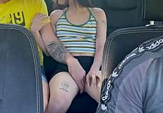 i caught a young amateur couple having sex in a taxi on hidden camera