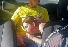 i caught a young amateur couple having sex in a taxi on hidden camera