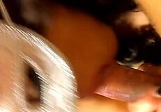 Masked amateur gives BLOWJOB, flaunts BOOBS and TITS for CUMSHOT