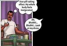 Savita Bhabhi in Episode 38 with steamy Indian comic sex scenes. Detailed action unfolds in every frame.