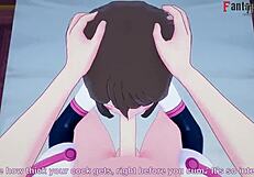 Ochaco Uraraka gives boobjob pov in Boku no Hero!